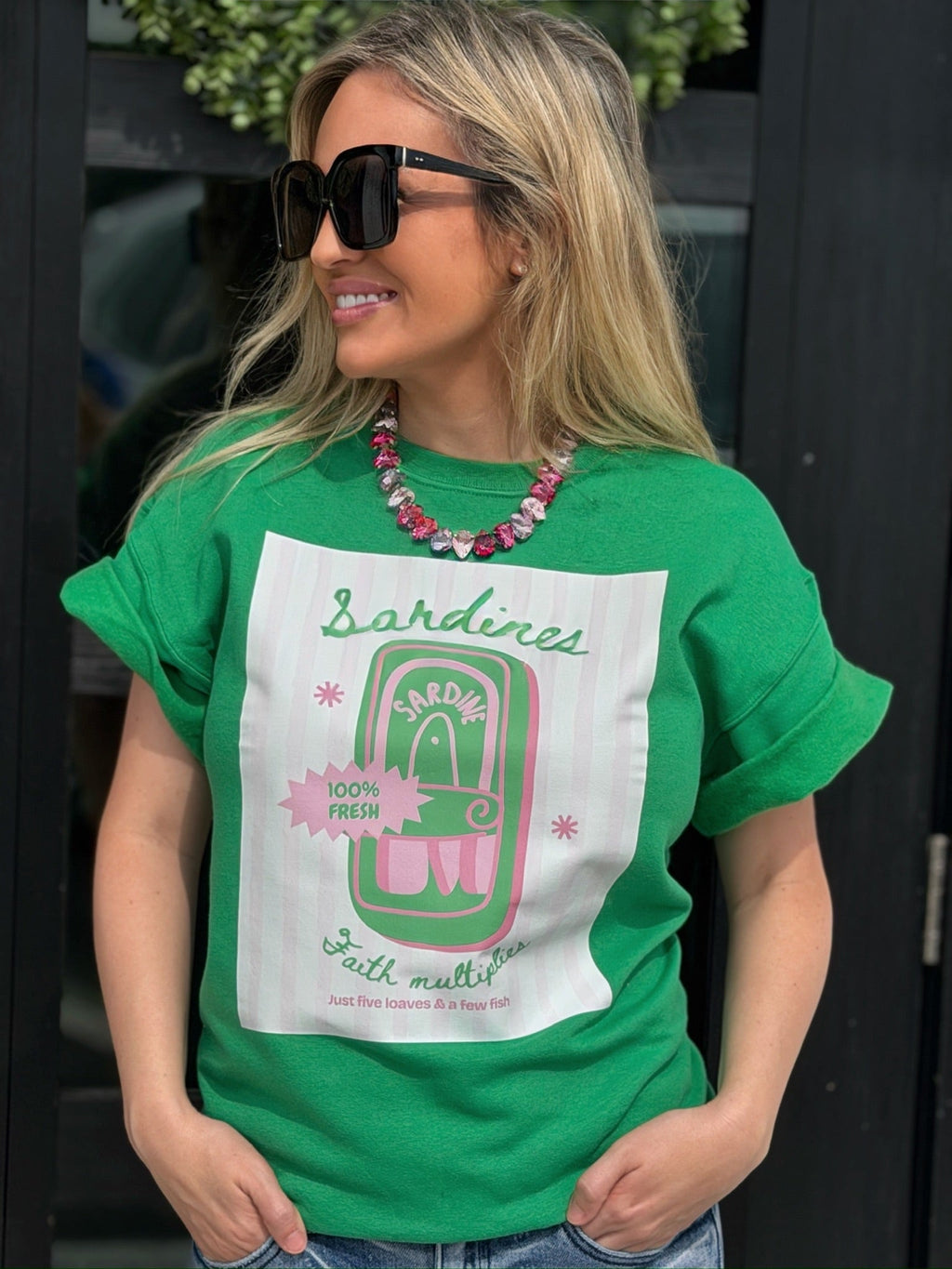 Sardines Faith Multiplies Sweatshirt Tee