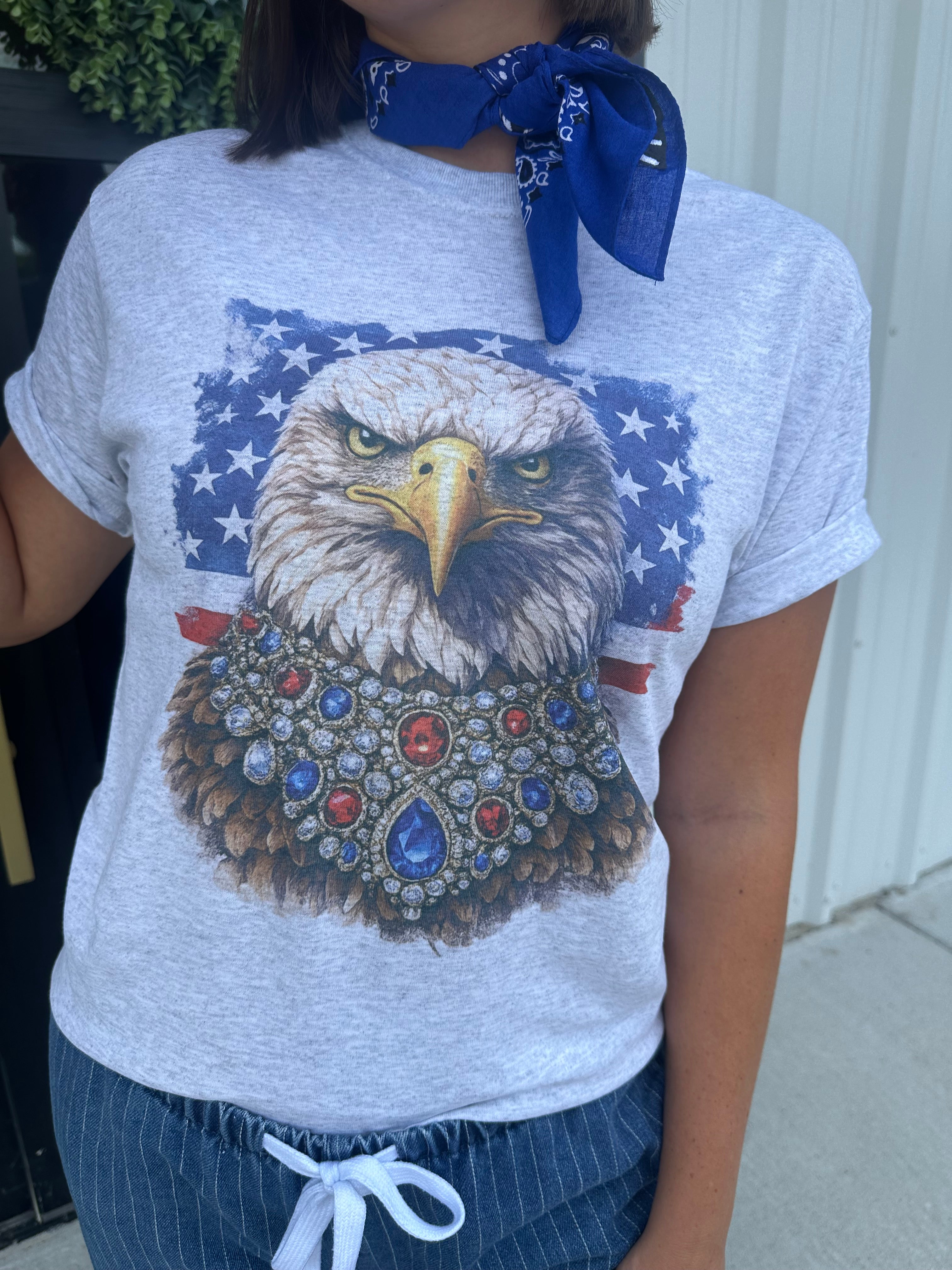 Glam Patriotic Eagle Tee