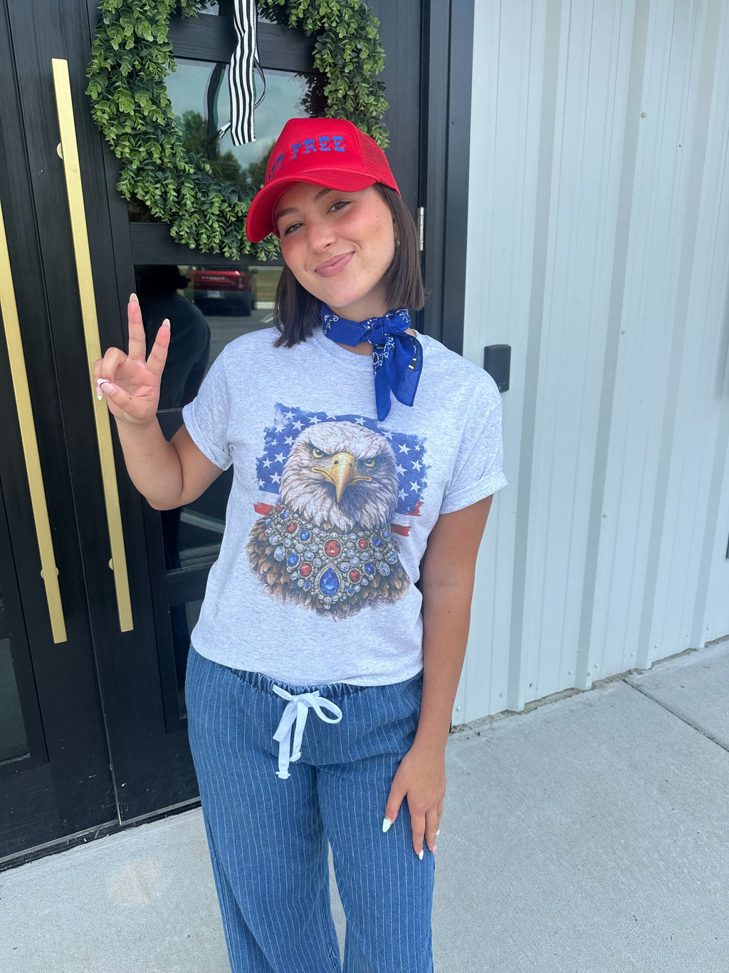 Glam Patriotic Eagle Tee